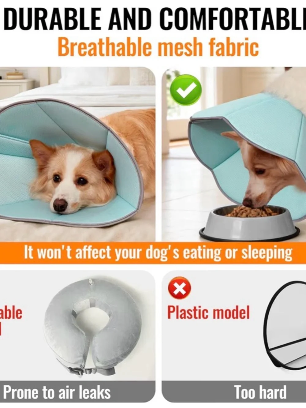 Dog Cone Collar,Soft Cone for Dogs to Stop Licking After Surgery, Sm